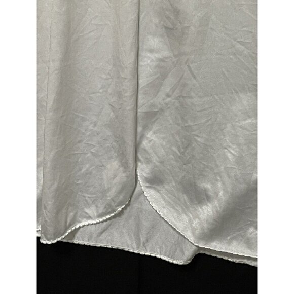Vanity Fair Silky White Nylon Lace Nightgown Negligee Short Slip Size 36 Vintage - Picture 6 of 8